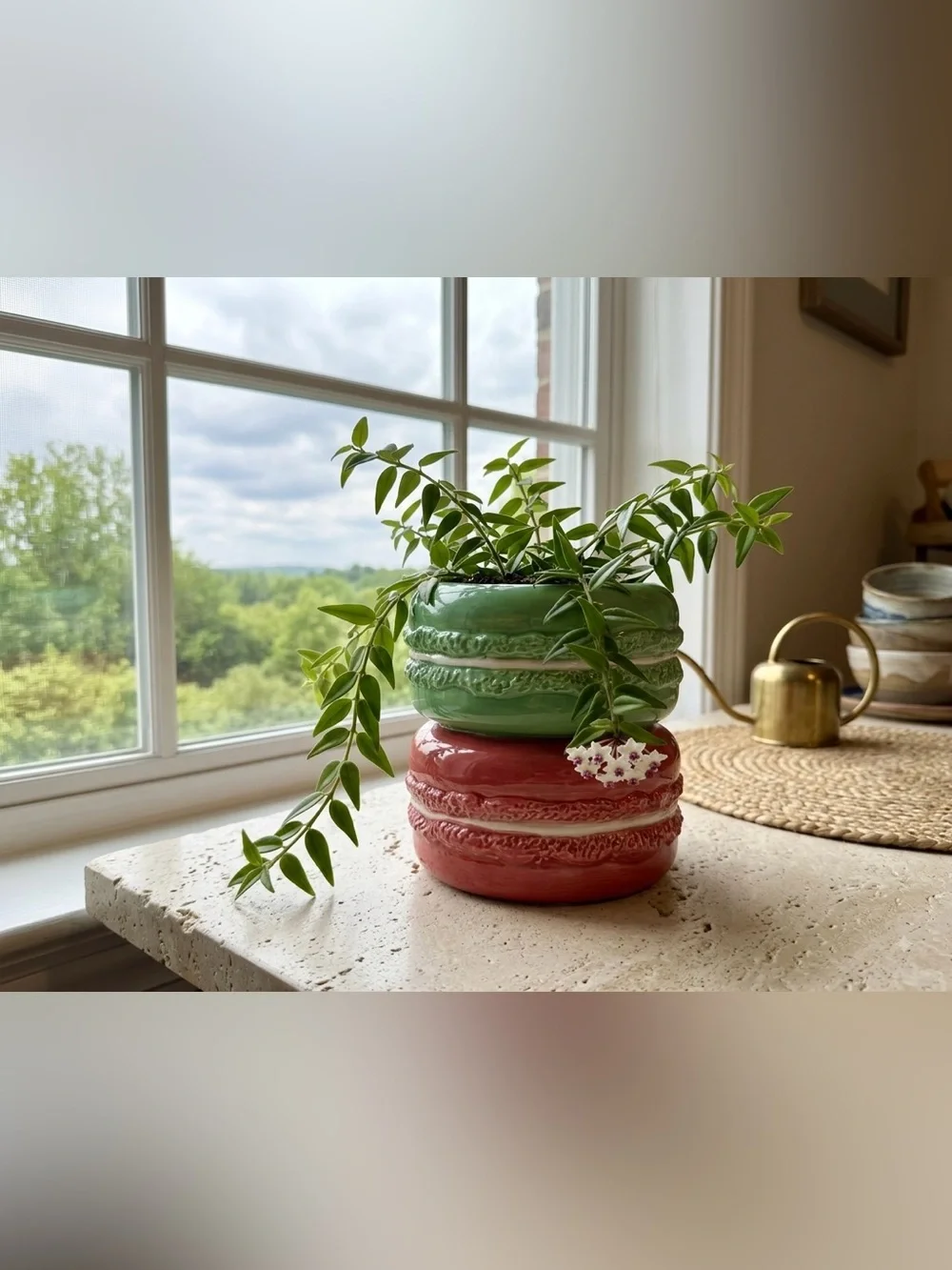 Macaron Planter Ceramic Flower Pot Decorative Succulent Pot